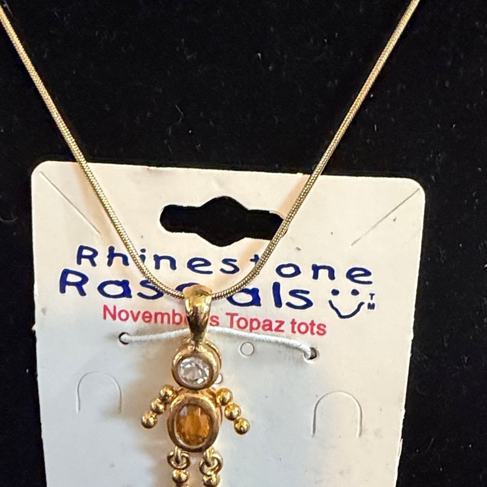 Gold-Tone November Topaz Tots Pendant